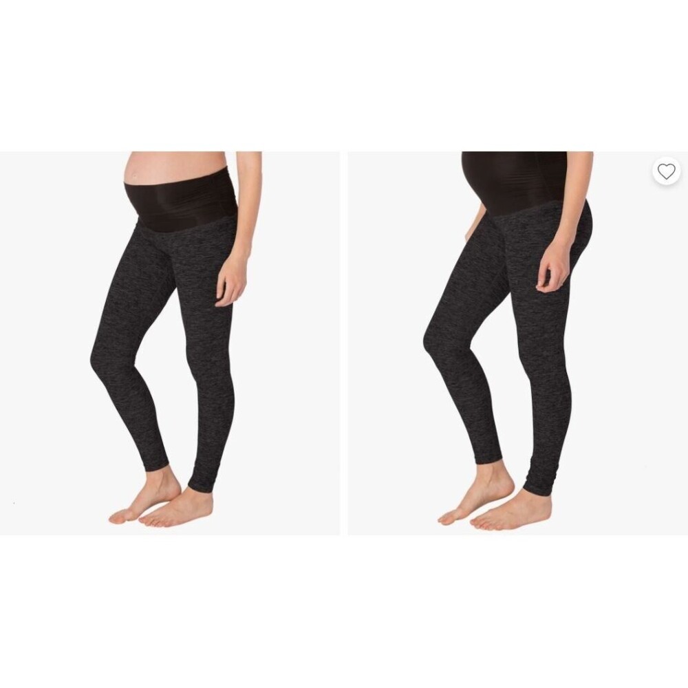 Beyond Yoga Beyond The Bump Spacedye Fold Down Maternity Yoga Leggings Small